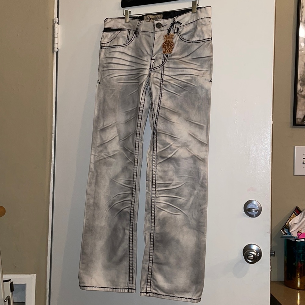 Remetee White/Black Jeans Size 34